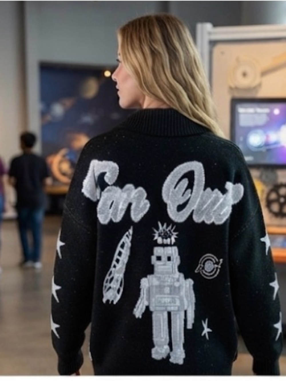 Spirit Jersey Far Out Wool Blend Cardigan NWT. Oversized XS. - Picture 7 of 15